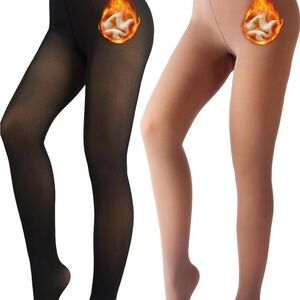 Black and Tan Tights Set New with no tags